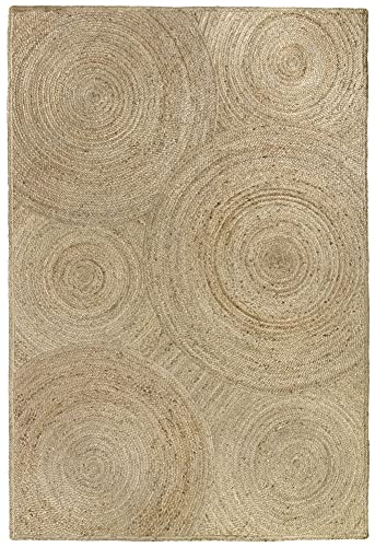 HAMID - Jute Teppich, Baena, Teppich 100% Natur, Jutefaser Handgewebt, Weicher Teppich und Hohe Festigkeit für Wohnzimmer, Esszimmer, Schlafzimmer, Flurteppich - (300x250cm) von HAMID