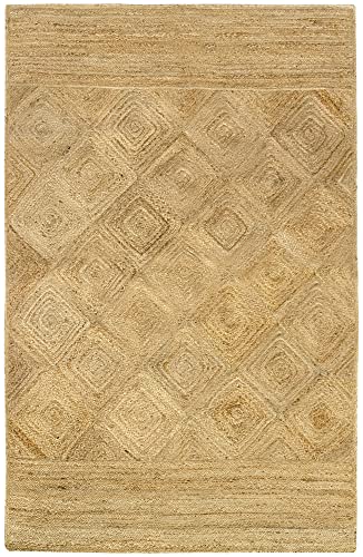 HAMID - Jute Teppich, Dida Teppich 100% Natur, Jutefaser Handgewebt, Weicher Teppich und Hohe Festigkeit für Wohnzimmer, Esszimmer, Schlafzimmer, Flurteppich - (230x160cm) von HAMID