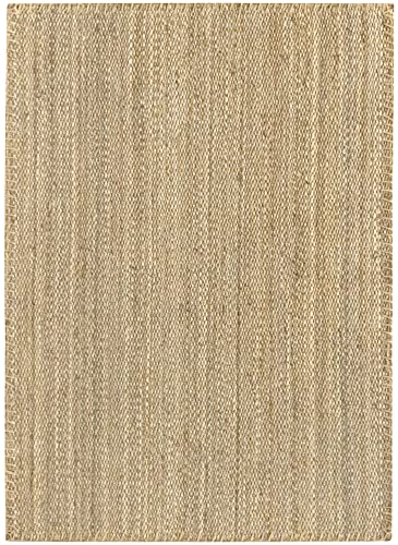 HAMID - Jute Teppich, Granada Teppich 100% Natürliche Jutefaser Handgewebt, Weicher Teppich und Hohe Festigkeit für Wohnzimmer, Esszimmer, Schlafzimmer, Flurteppich - Natürlich (170x120cm) von HAMID