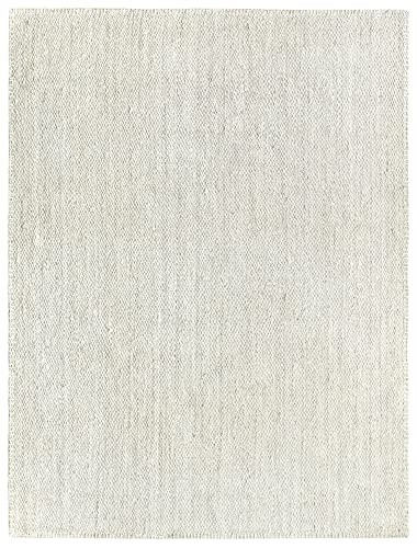 HAMID - Jute Teppich, Granada Teppich 100% Weißes Elfenbein, Jutefaser Handgewebt, Weicher Teppich und Hohe Festigkeit für Wohnzimmer, Esszimmer, Schlafzimmer, Flurteppich - Weiß (400x300cm) von HAMID