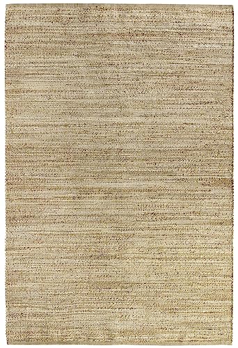 HAMID - Jute Teppich, Nur, Teppich 100% Natur, Jutefaser Handgewebt, Weicher Teppich und Hohe Festigkeit für Wohnzimmer, Esszimmer, Schlafzimmer, Flurteppich - (D1, 230x160cm) von HAMID