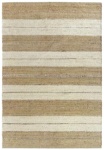 HAMID - Jute Teppich, Nur, Teppich 100% Natur, Jutefaser Handgewebt, Weicher Teppich und Hohe Festigkeit für Wohnzimmer, Esszimmer, Schlafzimmer, Flurteppich - (D3, 230x160cm) von HAMID