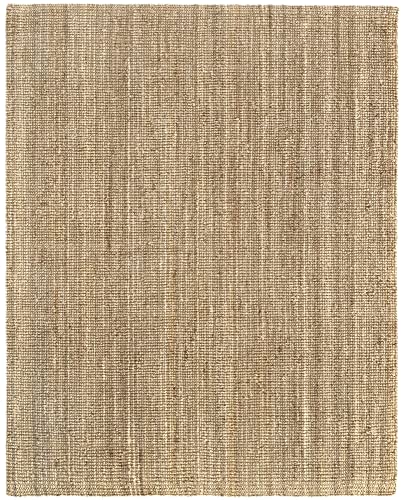 HAMID - Kerala Jute-Teppich, 100% Jutefaser-Teppich, Handgewebt, Teppich für Wohnzimmer, Esszimmer, Schlafzimmer, Flur, Natürliche Farbe (200x250cm) von HAMID