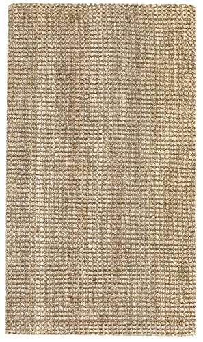 HAMID - Kerala Jute-Teppich, 100% Jutefaser-Teppich, Handgewebt, Teppich für Wohnzimmer, Esszimmer, Schlafzimmer, Flur, Natürliche Farbe (120x170cm) von HAMID