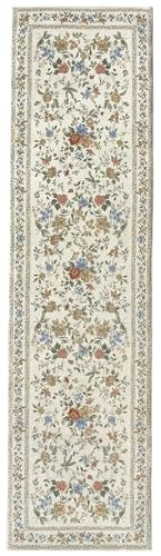 HAMID – Venecia-Teppich mit klassischem Blumenmuster – Acryl-Teppich mit Rutschfester Unterseite (D2, 250 x 70 cm) von HAMID