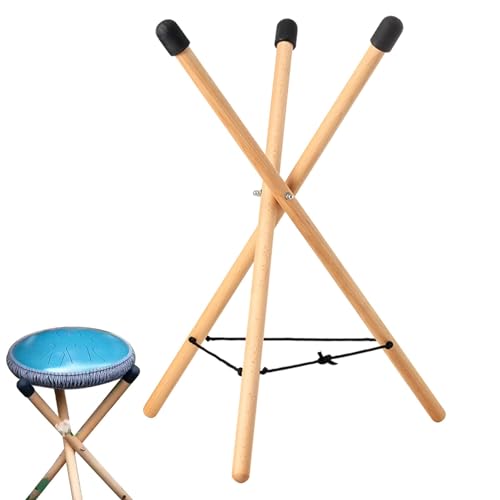 HAMIL Handpan-Trommelständer, Stahltrommel-Handpan-Ständer | Zungentrommelhalterung aus und Stahl | Verstellbarer Trommelhalter, tragbarer und stabiler Snare-Ständer aus massivem für Stahlzungentr von HAMIL