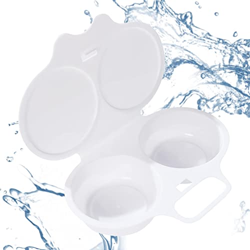 Mikrowellen-Eierkocher - Eierpochierbecher für die Mikrowelle, Eier, rund, pochierte Eier, Dampfgarer mit 2 Eiern für das Frühstück zu Hause von HAMIL