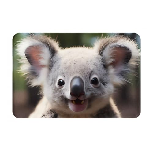 HAMISBEL Niedliche Koala-Fußmatte, 40,6 x 61 cm, geeignet für Badezimmer, Küche, Schlafzimmer, Bodenmatten, Heimdekoration, leicht zu reinigen. von HAMISBEL