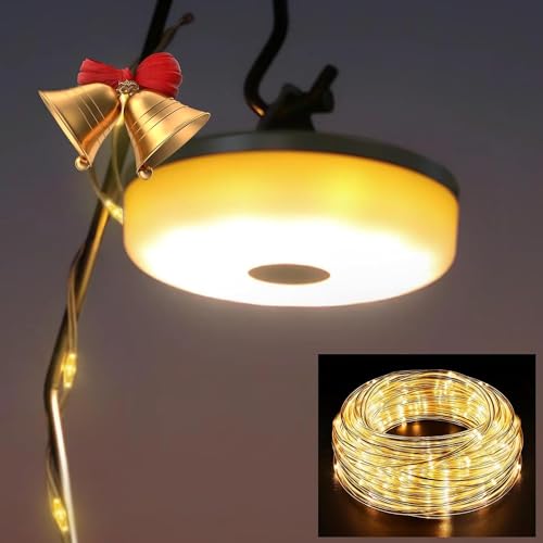 HAMLITE Camping Lichterkette: Außen Lichterkette Camping Aufrollbar 2-in-1, Wasserdichte Tragbare Aufrollbare lichterkette usb, Outdoor Lichterketten für Hof und Wandern, Weihnachts deko von HAMLITE