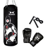 Hammer Boxsack "Sparring Pro", (Set, 3 tlg., mit Boxhandschuhen-mit Sprungseil) von HAMMER