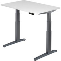 HAMMERBACHER XBHM12 höhenverstellbarer Schreibtisch 65,0 - 130,0 cm - elektrisch weiß / grafit von HAMMERBACHER