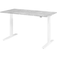 HAMMERBACHER XMKA16 höhenverstellbarer Schreibtisch 70,0 - 120,0 cm - elektrisch beton / weiß von HAMMERBACHER