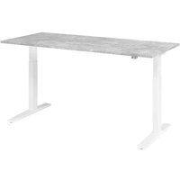 HAMMERBACHER XMKA19 höhenverstellbarer Schreibtisch 70,0 - 120,0 cm - elektrisch beton / weiß von HAMMERBACHER