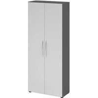 HAMMERBACHER Aktenschrank 4100, V4100/G/5/BM grafit, lichtgrau 4 Fachböden 80,0 x 34,6 x 188,0 cm von HAMMERBACHER