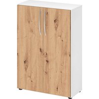 HAMMERBACHER Aktenschrank 4550, V4550/W/R/BM weiß, asteiche 2 Fachböden 80,0 x 34,6 x 114,4 cm von HAMMERBACHER