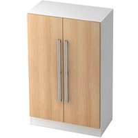 HAMMERBACHER Aktenschrank Akandia, V7550/W/E/NU weiß, eiche 2 Fachböden 80,0 x 42,0 x 127,0 cm von HAMMERBACHER