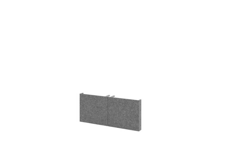 HAMMERBACHER Aktenschrank Filztür FlexWall 80cm 1OH grau 2 Stück von HAMMERBACHER