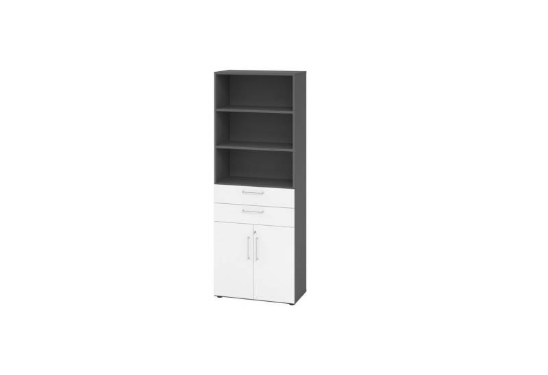 HAMMERBACHER Aktenschrank Kombischrank 6OH graphit/weiß von HAMMERBACHER