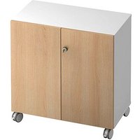 HAMMERBACHER Aktenschrank Profi, V228T2RA/W/E/SG weiß, eiche 1 Fachboden 80,0 x 42,0 x 82,0 cm von HAMMERBACHER