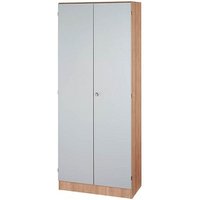 HAMMERBACHER Aktenschrank Schrank Prokura, V6100/N/S/SG nussbaum, silber 4 Fachböden 80,0 x 42,0 x 200,4 cm von HAMMERBACHER