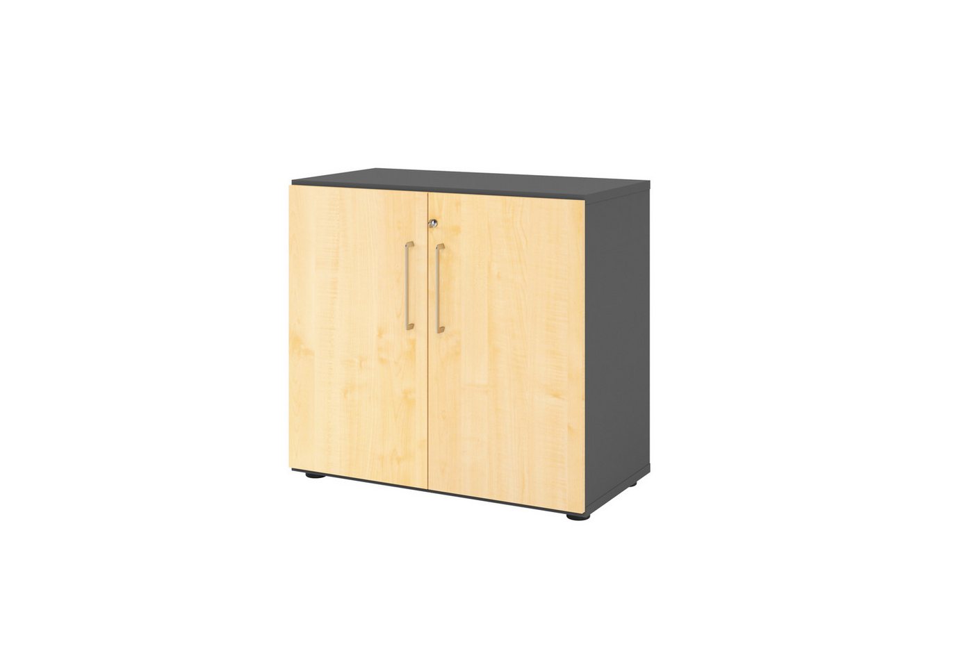 HAMMERBACHER Aktenschrank Regal 2OH Türen graphit/Ahorn. von HAMMERBACHER