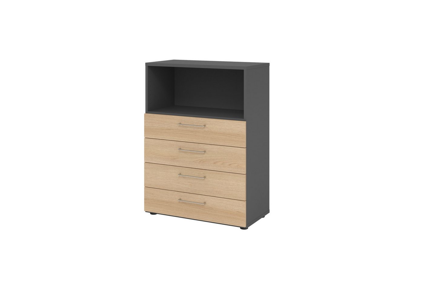 HAMMERBACHER Aktenschrank Regal 3OH 4 Schübe graphit/Eiche HAMMERBACHER Aktenschrank Regal 3OH 4 Schübe graphit/Eiche von HAMMERBACHER