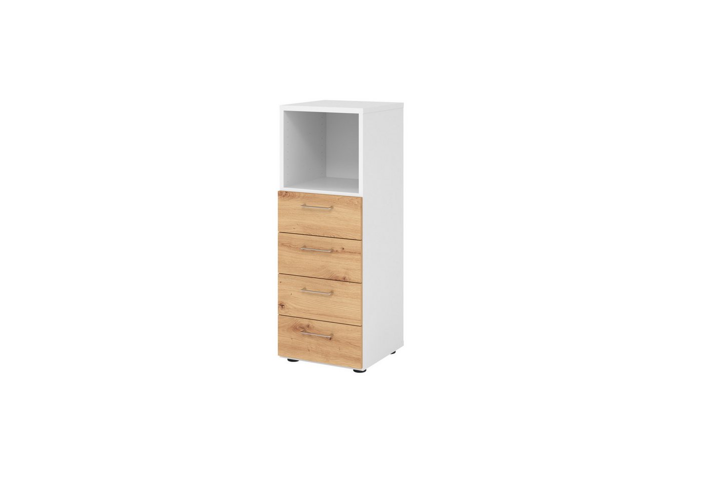 HAMMERBACHER Aktenschrank Regal 3OH 4 Schübe weiß/Asteiche HAMMERBACHER Aktenschrank Regal 3OH 4 Schübe weiß/Asteiche von HAMMERBACHER