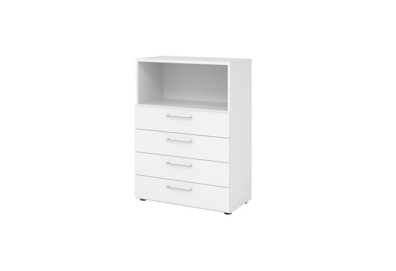 HAMMERBACHER Aktenschrank Regal 3OH 4 Schübe weiß/weiß von HAMMERBACHER