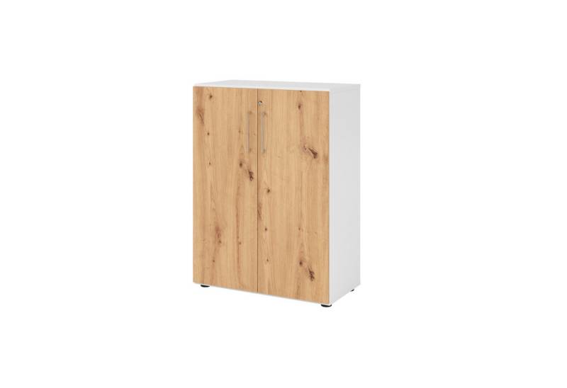 HAMMERBACHER Aktenschrank Regal 3OH Türe weiß/Asteiche von HAMMERBACHER
