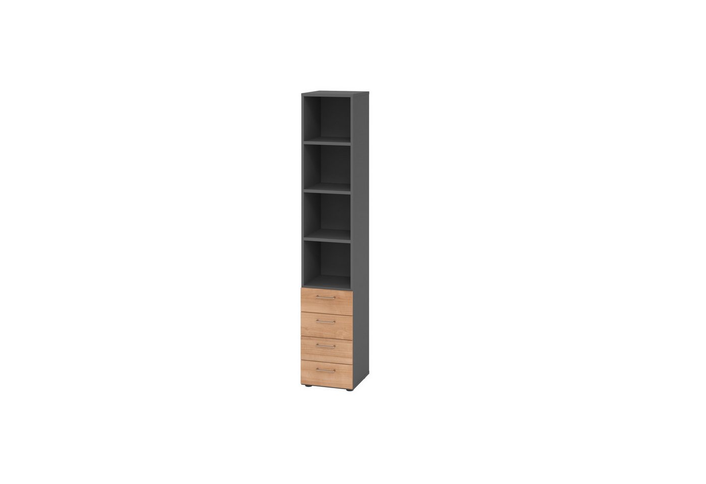 HAMMERBACHER Aktenschrank Regal 6OH 4 Schübe graphit/Nussbaum HAMMERBACHER Aktenschrank Regal 6OH 4 Schübe graphit/Nussbaum von HAMMERBACHER