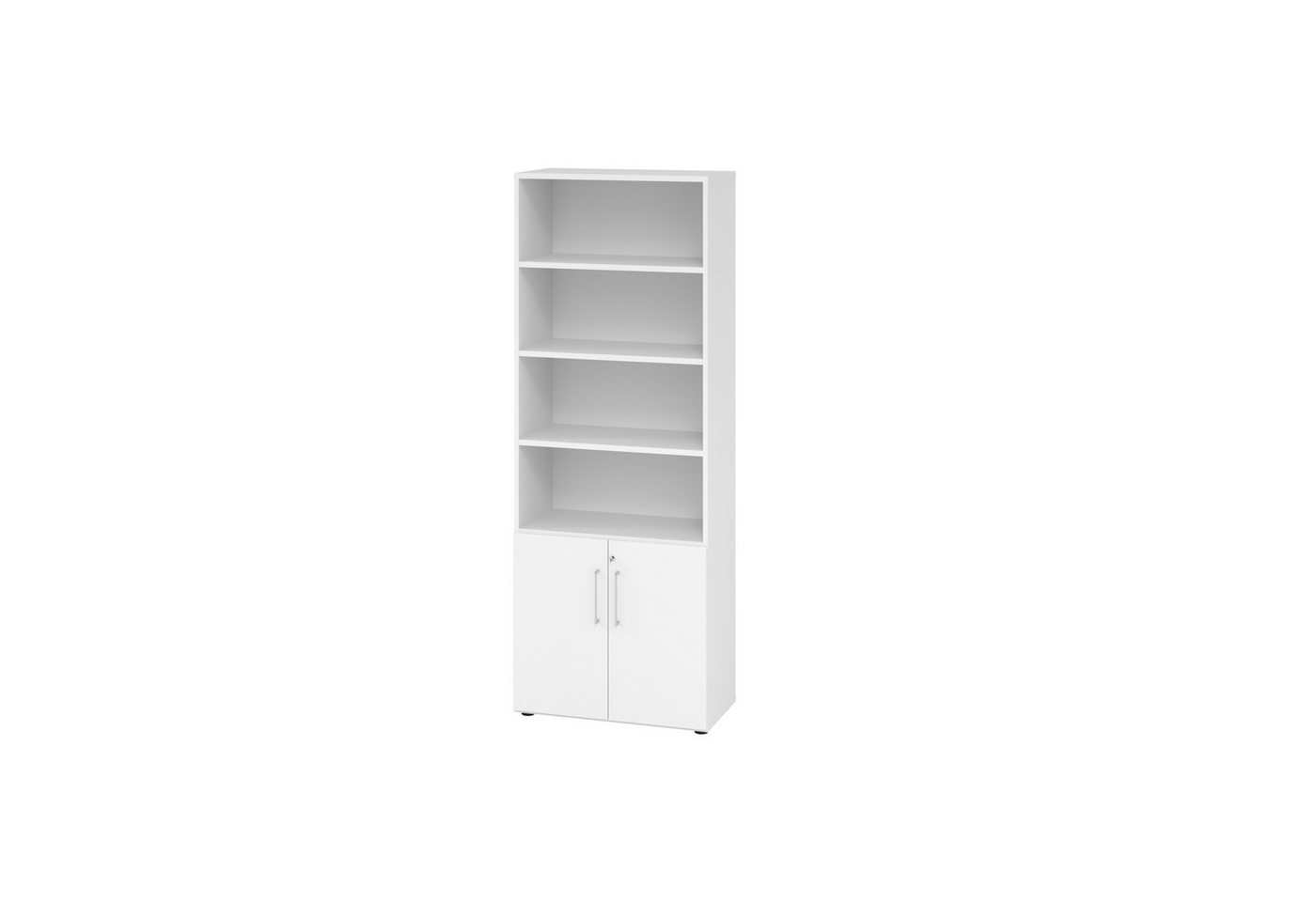 HAMMERBACHER Aktenschrank Regal 6OH Türen 2OH weiß/weiß. von HAMMERBACHER