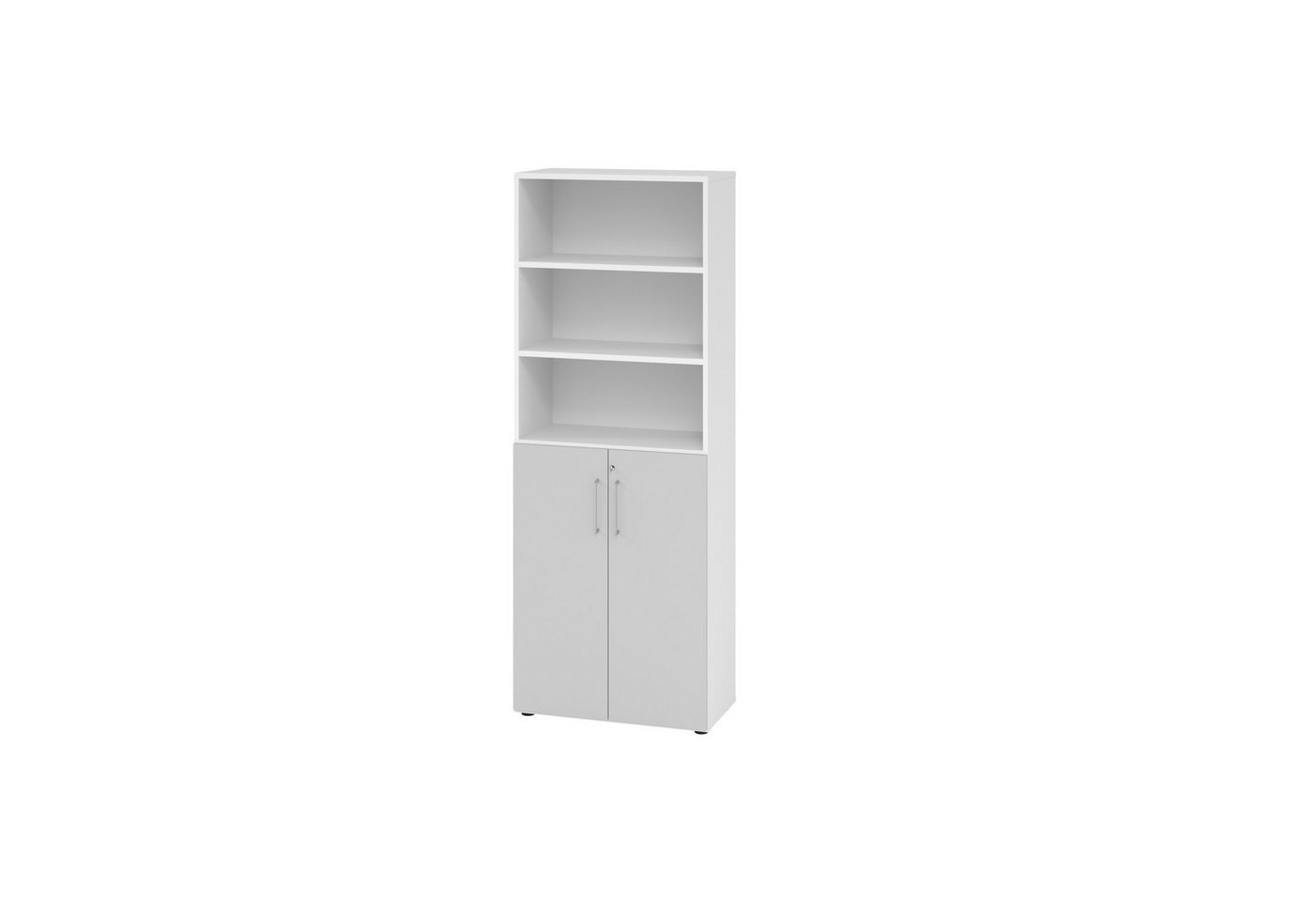 HAMMERBACHER Aktenschrank Regal 6OH Türen 3OH weiß/grau HAMMERBACHER Aktenschrank Regal 6OH Türen 3OH weiß/grau von HAMMERBACHER