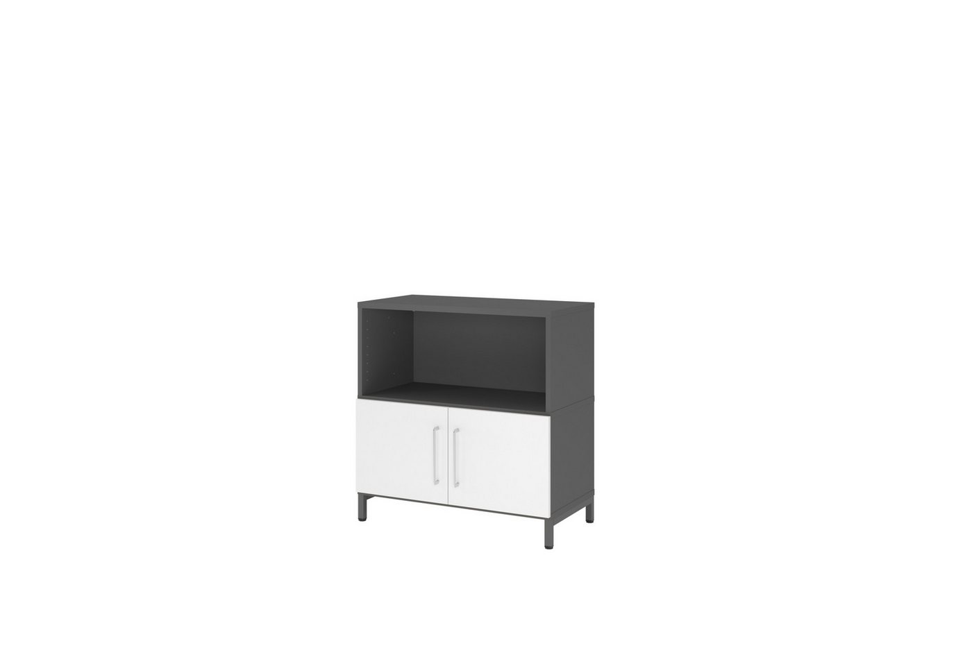 HAMMERBACHER Aktenschrank Regal FlexWall Türen 2OH Sockel graphit/weiß HAMMERBACHER Aktenschrank Regal FlexWall Türen 2OH Sockel graphit/weiß von HAMMERBACHER