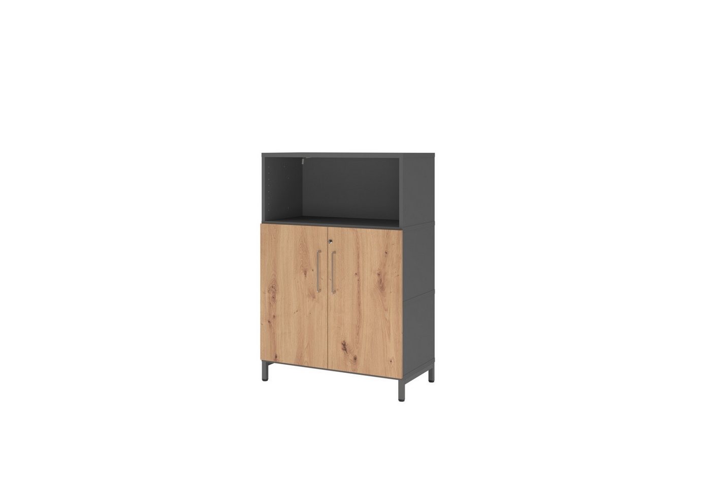 HAMMERBACHER Aktenschrank Regal FlexWall Türen 3OH Sockel graphit/asteiche HAMMERBACHER Aktenschrank Regal FlexWall Türen 3OH Sockel graphit/asteiche von HAMMERBACHER