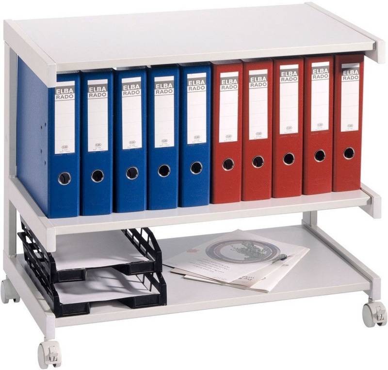 HAMMERBACHER Aufbewahrungsbox Aktenwagen 81x43x67cm 3 Böden grau von HAMMERBACHER