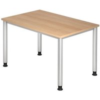 HAMMERBACHER Orbis höhenverstellbarer Schreibtisch eiche rechteckig, 4-Fuß-Gestell silber 120,0 x 80,0 cm HAMMERBACHER Orbis höhenverstellbarer Schreibtisch eiche rechteckig, 4-Fuß-Gestell silber 120,0 x 80,0 cm von HAMMERBACHER