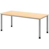 HAMMERBACHER HS19 höhenverstellbarer Schreibtisch ahorn rechteckig, 4-Fuß-Gestell silber 180,0 x 80,0 cm HAMMERBACHER HS19 höhenverstellbarer Schreibtisch ahorn rechteckig, 4-Fuß-Gestell silber 180,0 x 80,0 cm von HAMMERBACHER