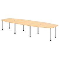 HAMMERBACHER Konferenztisch KT40C ahorn Tonnenform, Rundrohr silber, 400,0 x 85,0 - 130,0 x 72,0 - 74,0 cm HAMMERBACHER Konferenztisch KT40C ahorn Tonnenform, Rundrohr silber, 400,0 x 85,0 - 130,0 x 72,0 - 74,0 cm von HAMMERBACHER