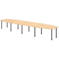 HAMMERBACHER Konferenztisch KT52C ahorn Tonnenform, Rundrohr grau, 520,0 x 85,0/130,0 x 72,0 - 74,0 cm HAMMERBACHER Konferenztisch KT52C ahorn Tonnenform, Rundrohr grau, 520,0 x 85,0/130,0 x 72,0 - 74,0 cm von HAMMERBACHER