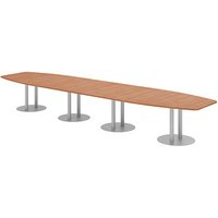 HAMMERBACHER Konferenztisch KT52S nussbaum Tonnenform, Rundrohr silber, 520,0 x 85,0 - 130,0 x 74,0 cm HAMMERBACHER Konferenztisch KT52S nussbaum Tonnenform, Rundrohr silber, 520,0 x 85,0 - 130,0 x 74,0 cm von HAMMERBACHER