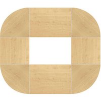 HAMMERBACHER Konferenztisch ahorn oval, Rundrohr chrom, 320,0 x 240,0 x 72,0 - 74,0 cm von HAMMERBACHER