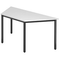 HAMMERBACHER Konferenztisch VDQTR weiß Trapezform, Vierkantrohr schwarz, 160,0 x 69,0 x 72,0 cm von HAMMERBACHER