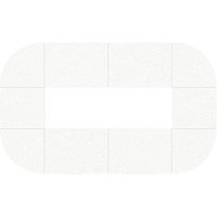 HAMMERBACHER Konferenztisch weiß oval, Rundrohr chrom, 400,0 x 240,0 x 72,0 - 74,0 cm von HAMMERBACHER