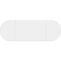 HAMMERBACHER Konferenztisch weiß oval, Rundrohr chrom, 280,0 x 80,0 x 72,0 - 74,0 cm von HAMMERBACHER