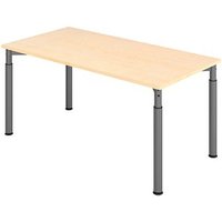 HAMMERBACHER Mirakel höhenverstellbarer Schreibtisch ahorn rechteckig, 4-Fuß-Gestell grau 160,0 x 80,0 cm HAMMERBACHER Mirakel höhenverstellbarer Schreibtisch ahorn rechteckig, 4-Fuß-Gestell grau 160,0 x 80,0 cm von HAMMERBACHER