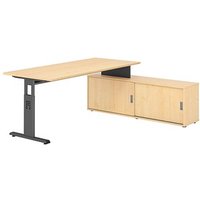 HAMMERBACHER OSE19SB höhenverstellbarer Schreibtisch ahorn rechteckig, T-Fuß-Gestell grau 180,0 x 80,0 cm HAMMERBACHER OSE19SB höhenverstellbarer Schreibtisch ahorn rechteckig, T-Fuß-Gestell grau 180,0 x 80,0 cm von HAMMERBACHER