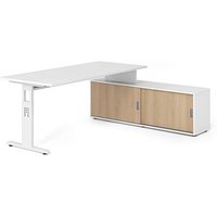 HAMMERBACHER OSE19SB höhenverstellbarer Schreibtisch weiß rechteckig, T-Fuß-Gestell weiß 180,0 x 80,0 cm HAMMERBACHER OSE19SB höhenverstellbarer Schreibtisch weiß rechteckig, T-Fuß-Gestell weiß 180,0 x 80,0 cm von HAMMERBACHER