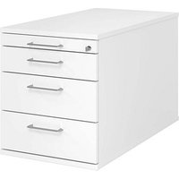 HAMMERBACHER Popular Rollcontainer weiß 4 Auszüge 42,8 x 80,0 x 51,2 cm von HAMMERBACHER