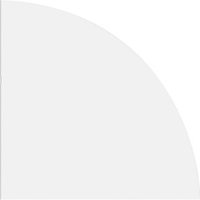 HAMMERBACHER Verbindungsplatte Popular weiß, dreieckig abgerundet 80,0 x 80,0 x 2,5 cm von HAMMERBACHER