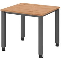 HAMMERBACHER QS08 höhenverstellbarer Schreibtisch asteiche quadratisch, 4-Fuß-Gestell grau 80,0 x 80,0 cm HAMMERBACHER QS08 höhenverstellbarer Schreibtisch asteiche quadratisch, 4-Fuß-Gestell grau 80,0 x 80,0 cm von HAMMERBACHER